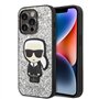 Karl Lagerfeld KLHCP14LGFKPG Coque de Téléphone, Coque de protection rigide pour iPhone 14 Pro 6,1'' Argentéargenté