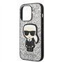 Karl Lagerfeld KLHCP14LGFKPG Coque de Téléphone, Coque de protection rigide pour iPhone 14 Pro 6,1'' Argentéargenté