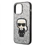Karl Lagerfeld KLHCP14XGFKPG Coque de Protection Rigide pour iPhone 14 Pro Max 6,7" Argenté/argenté