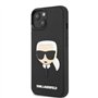 KARL LAGERFELD KLHCP14MKH3DBK Coque Rigide en Caoutchouc 3D pour iPhone 14 Plus 6,7" Noir/Noir