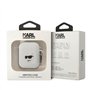 Karl Lagerfeld Silicone NFT Choupette Head 3D Coque AirPods 1/2 gen, Blanc