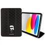 Karl Lagerfeld KLFC11SAKHPKK Étui de protection pour iPad 10,9" Folio aimant Allover Noir Saffiano Monogram Iconik