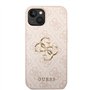 Guess GUHCP15S4GMGPI Coque Rigide pour iPhone 15 6,1" Rose 4G Big Metal Logo