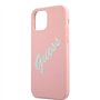Guess Hardcase Coque de Protection Vintage en Silicone pour iPhone 12 Pro Max 6,7" Vert rosé