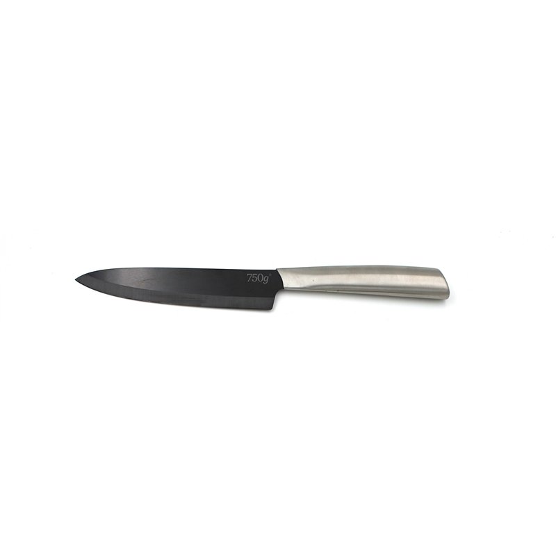 750 G 163-24 Couteau Céramique du Chef, Noir