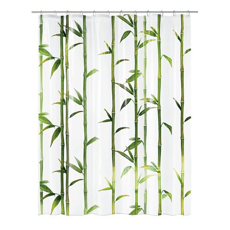 Kleine Wolke 5249625305 Bambu Rideau de Douche en PEVA Vert 180 x 200 cm