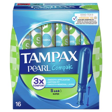 Tampons Tampax Pearl Compak Super - 1 x 16