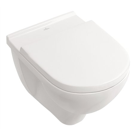 Villeroy & Boch O. Novo Toilette avec assise suspendue, chasse d'eau directe et sans bordure, 5660HR01