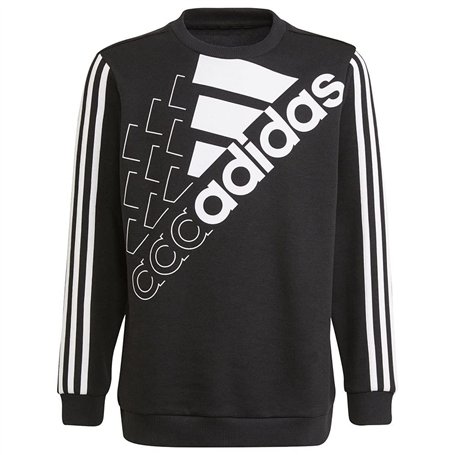 adidas Mixte enfant Logo Sweatshirt, Black/White, 5-6 ans EU