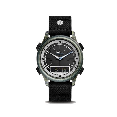FOSSIL OUTLET Fossil-Collection Solaire ANADIGI, Couleur, 100% RPET pour Homme FS5913, Noir, Sangles