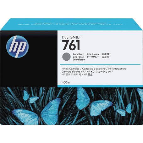HP 761 Cartouche d'encre DesignJet Gris foncé, 400 ML