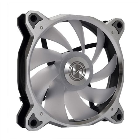 Lian-Li BR120 Digital RGB PWM Ventilateur 3er Pack + Controller, Argent - 120mm Noir