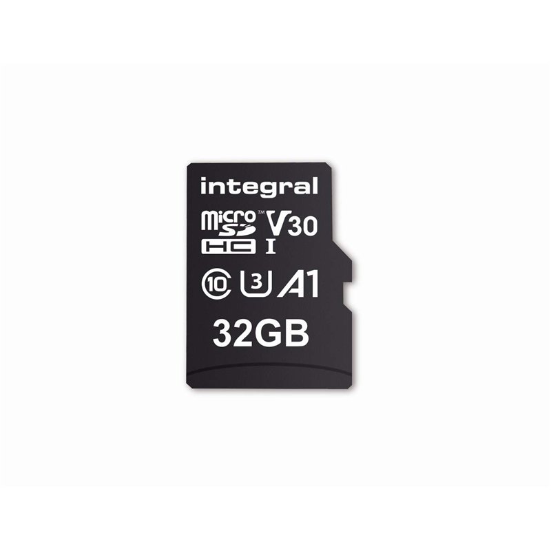 Integral Carte Mémoire 32 Go microSDxC Premium Haute Vitesse jusqu'à 100 Mo/s en Lecture, 30 Mo/s en Ecriture, V30 UHS-I U3 + Ad