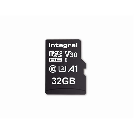 Integral Carte Mémoire 32 Go microSDxC Premium Haute Vitesse jusqu'à 100 Mo/s en Lecture, 30 Mo/s en Ecriture, V30 UHS-I U3 + Ad