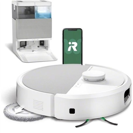 Aspirateur robot laveur - IROBOT - Roomba Plus 505 Combo - 1h45 - 7000 Pa - 295 ml - Blanc