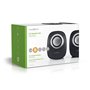 NEDIS Haut-Parleur PC 2 0, 12 W, Prise de 3,5 mm, Noir/argenté.