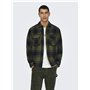 ONLY & SONS Onscedric Life Check Overshirt Noos Veste Chemise, Marron, XXL Hommes