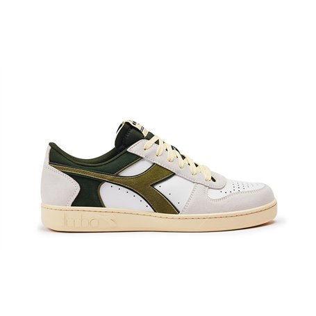 Diadora Mixte Magic Basket Low Suede Leather Chaussure de Gymnastique, Blanc, 45.5 EU