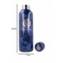 Stor - Bouteille réutilisable et transportable 515 ml - Acier inoxydable - Motif Poudlard - Bleu