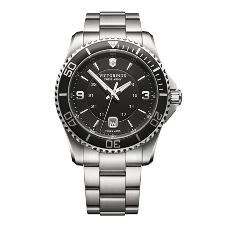 Victorinox Hommes Analogique-Numérique Quartz Montre avec Bracelet en Acier Inoxydable