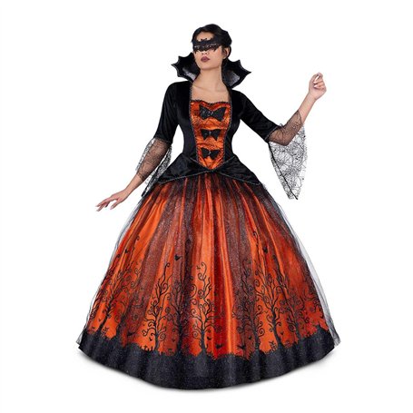 VIVING Costume Reine d'Halloween M (Robe, masque et jupons)