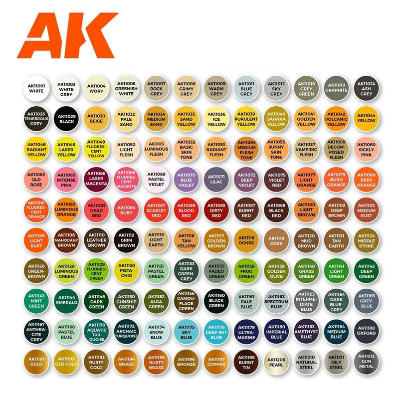 Image secondaire de AK Acrylics 3Gen AK11707 BRIEFCASE: BEST OF 120 COLORS for WARGAMES, FANTASY, SCI-FI (120x17ml)