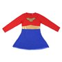 CERDÁ LIFE'S LITTLE MOMENTS Fille Robe Wonderwoman À Manches Longues avec Tutu – Licence Officielle DC Comics Bridesmaid Dress, 