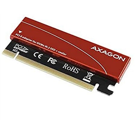 AXAGON compatible PCEM2-N PCIe-3.0-x16-Adapter, 1x M.2-NVMe-SSD, bis 2280 - passive Kühlung