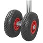 ProPlus 341508 Roue Jockey Double Jante Plastique avec Pneu d'Aire, 260x85 mm, 48 mm, Metal/Noir