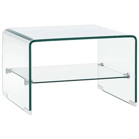 vidaXL Table Basse Clair 50 x 45 x 33 cm Verre trempÃƒ