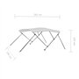 VidaXL Haut de Bikini 3 nœuds Blanc 183 x 196 x 140 cm