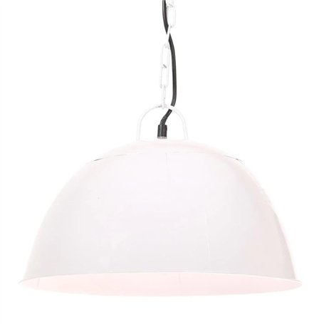 Lampe suspendue industrielle vintage ronde 25 W E27 41 cm Blanc