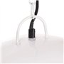 Lampe suspendue industrielle vintage ronde 25 W E27 41 cm Blanc