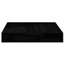 VidaXL Étagère murale flottante 4 pcs Noir brillant 23x23,5x3,8 cm MDF