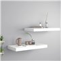 VidaXL Étagères murales flottantes 2 pcs Blanc 50x23x3,8 cm MDF