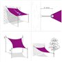Bussandri Voile d'ombrage en polyéthylène haute densité 160 g/m² Blanc 3 x 4 m