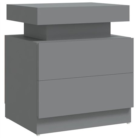 vidaXL Comodino Grigio 45x35x52 cm in Truciolato