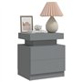 vidaXL Comodino Grigio 45x35x52 cm in Truciolato