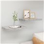 VidaXL Étagères murales flottantes 2 pcs Gris béton 50x23x3,8 cm MDF