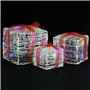 Boîtes-cadeaux de Noël décoratives 3 pcs Acrylique colorées