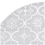 VXL Jupe de sapin de Noël de luxe et chaussettes en tissu blanc 150 cm