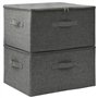 Aufbewahrungsboxen 2 Stk. Stoff 43x34x23 cm Anthrazit