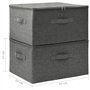 Aufbewahrungsboxen 2 Stk. Stoff 43x34x23 cm Anthrazit