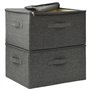 Aufbewahrungsboxen 2 Stk. Stoff 43x34x23 cm Anthrazit