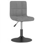 Sgabello da Bar Girevole Grigio Chiaro in Velluto