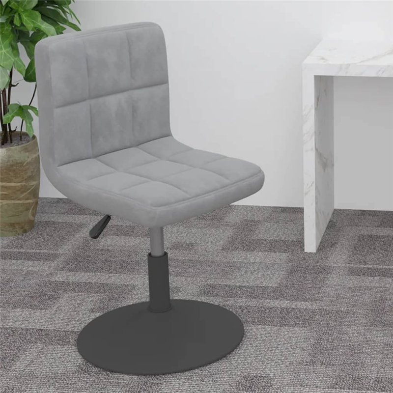 Image secondaire de Sgabello da Bar Girevole Grigio Chiaro in Velluto