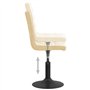 Sedie da Pranzo Girevoli 2 pz Crema in Velluto