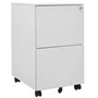 Schedario Mobile Grigio Chiaro 39x45x67 cm in Acciaio