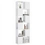 vidaXL Étagère d'Angle Classique 60x24x186 cm - 6 Étagères - Robuste - Blanc