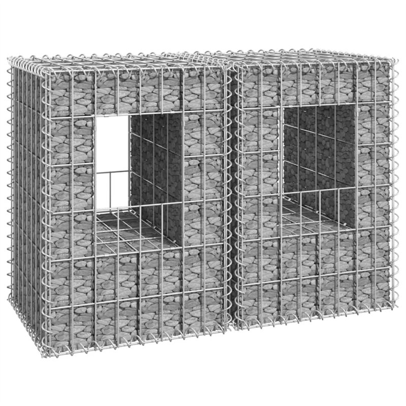 Image secondaire de VidaXL Poteaux à panier de gabion 2 pcs 40x40x60 cm Fer